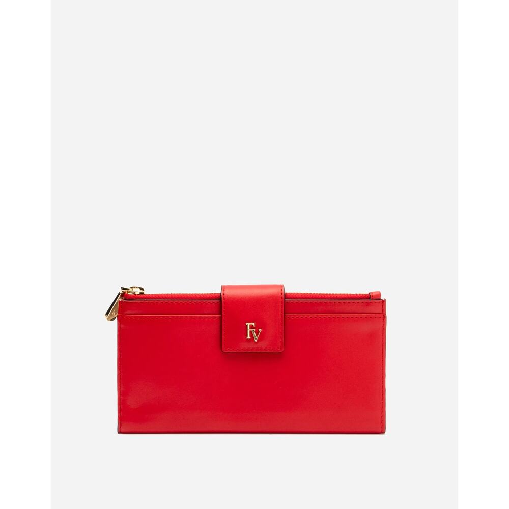 Frances Valentine Double Slim Sacajawea Wallet ~ Red